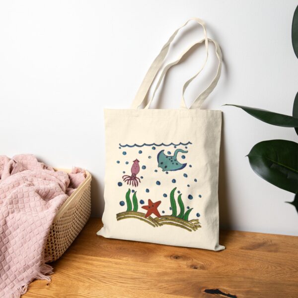 Ocean Friends Hand-Painted Tote